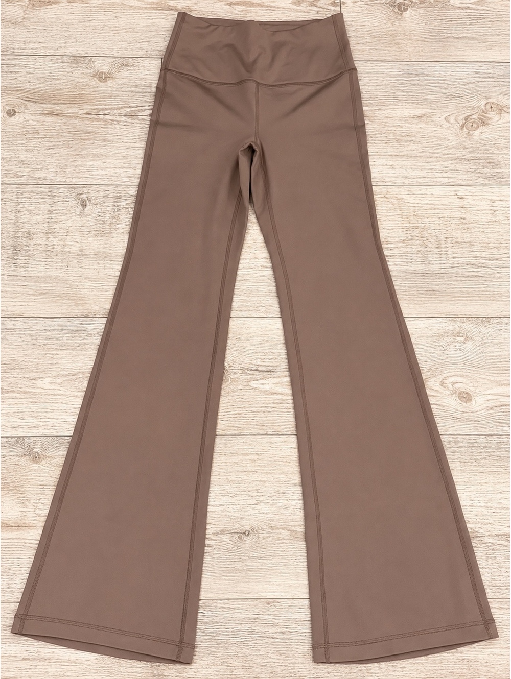 Yogalicious Lux Women's Small High-Waisted Taupe Flare Leggings
